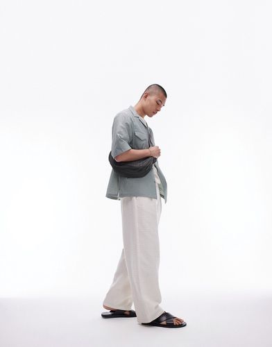 Pantalon texturé ultra épais de qualité supérieure - Écru - Topman - Modalova