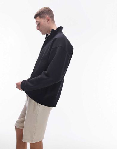 Sweat épais de qualité supérieure à col cheminée avec fermeture éclair - Topman - Modalova