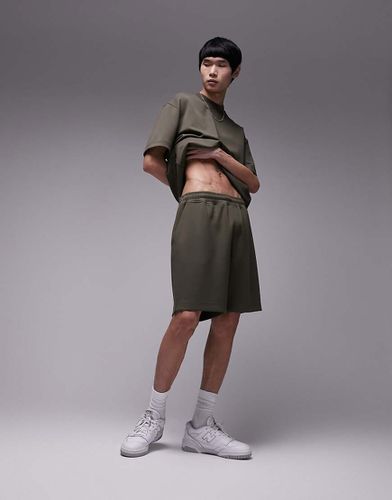 Short oversize en modal de qualité supérieure - Kaki - Topman - Modalova