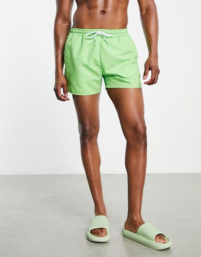 Short de bain classique - Citron vert - Topman - Modalova