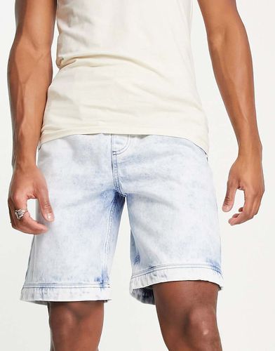 Short de basketball en jean délavé - Topman - Modalova