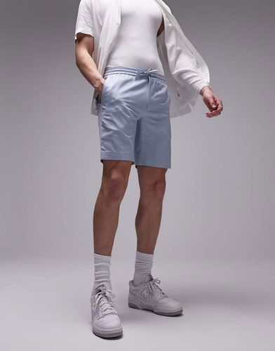 Short en lin à taille élastique - Topman - Modalova