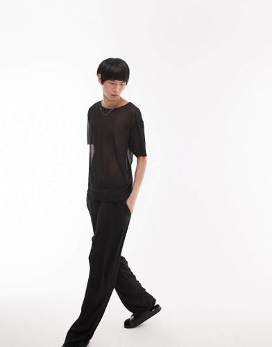 T-shirt oversize en tulle - Topman - Modalova