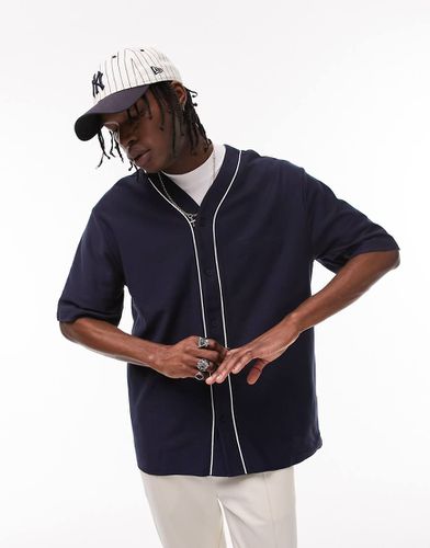 T-shirt oversize style baseball avec inscription Brooklyn brodée - Topman - Modalova