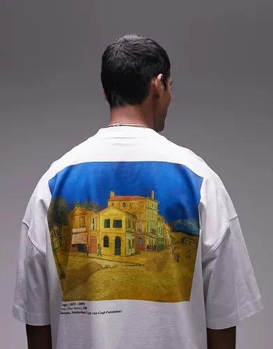 T-shirt ultra oversize à imprimé La Maison jaune (collaboration avec le musée Van Gogh) - Topman - Modalova