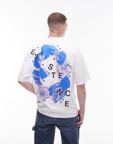 T-shirt ultra oversize avec imprimé Existence sur le devant et au dos - Topman - Modalova
