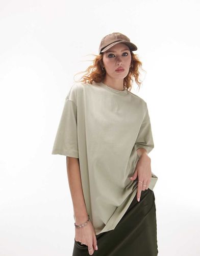 T-shirt oversize - Gris - Topshop - Modalova