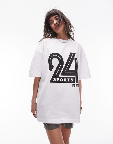 T-shirt à motif 24 Sports NYC - Topshop - Modalova