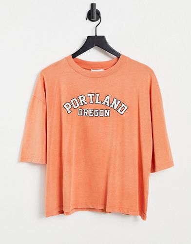 T-shirt style universitaire à imprimé Portland - Topshop - Modalova