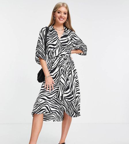 Tall - Robe chemise à imprimé zébré - Topshop - Modalova