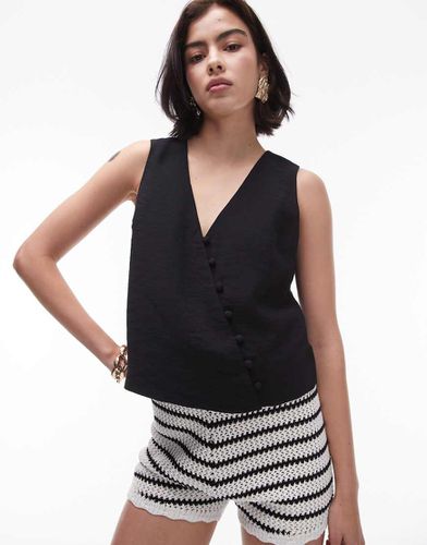 Top boutonné asymétrique - Topshop - Modalova