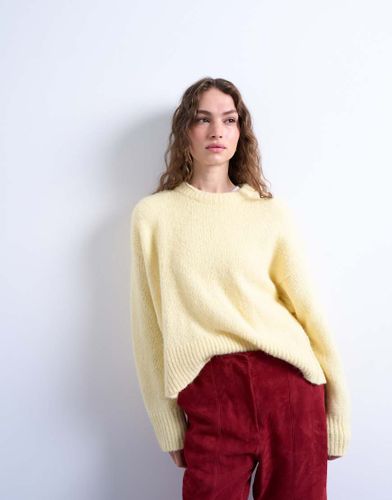 Ultimate - Pull en maille duveteuse de laine mlange - beurre - Topshop - Modalova