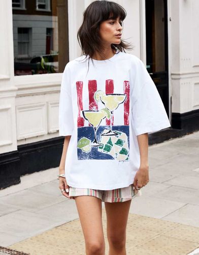 X Grace Percival - T-shirt oversize à imprimé graphique - Topshop - Modalova