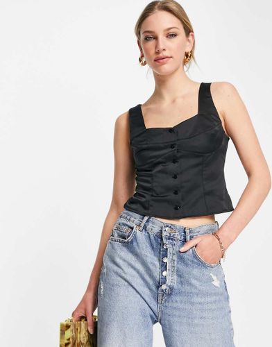 Blouse unie style corset - Topshop - Modalova