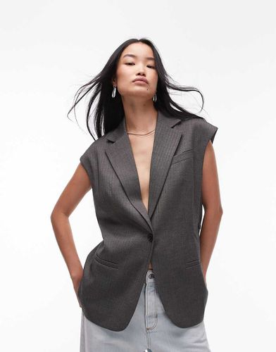 Blazer sans manches à chevrons - Topshop - Modalova