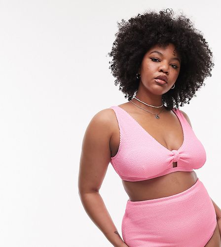 Curve - Haut de bikini effet froissé avec naud sur le devant - Topshop - Modalova