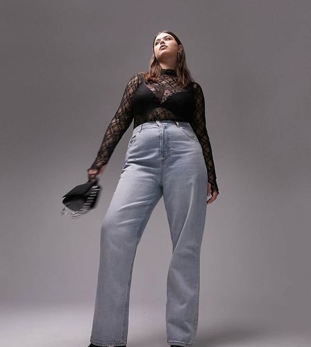 Kort - Jean délavé - Topshop Curve - Modalova