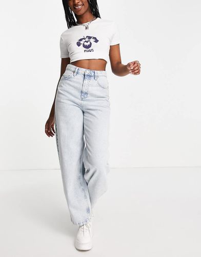 Jean baggy à taille haute - clair délavé - Topshop - Modalova