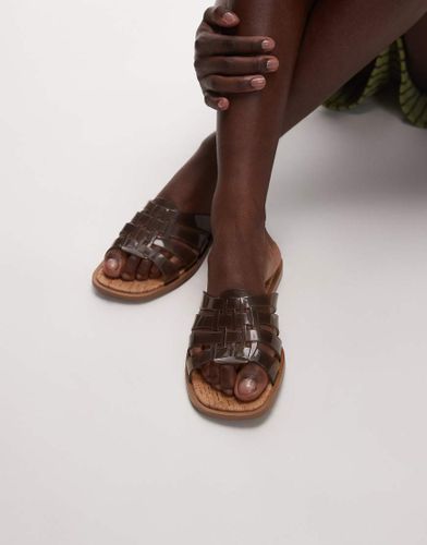 Kris - Sandales plates en caoutchouc - Gris fum - Topshop - Modalova