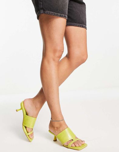 Nellie - Mules à talon mi-haut - Citron - Topshop - Modalova