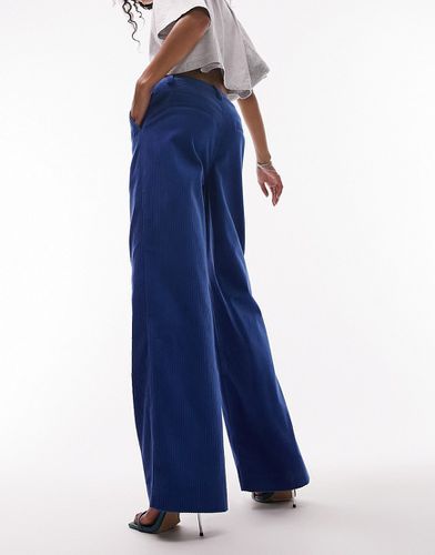 Pantalon large en velours côtelé - Cobalt - Topshop - Modalova