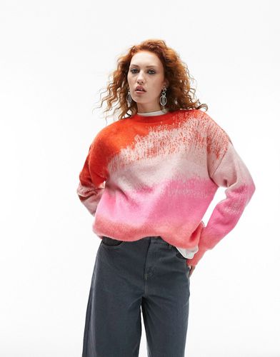 Pull oversize en maille effet dégradé - Topshop - Modalova