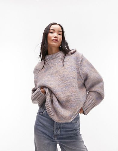 Pull ras de cou à coutures apparentes en maille - Topshop - Modalova