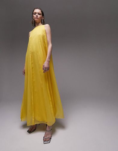 Robe mi-longue sans manches à empiècements - Topshop - Modalova