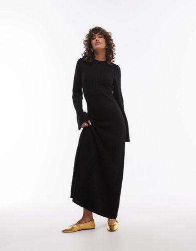 Robe longue en maille bouclée - Topshop - Modalova