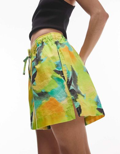 Short à imprimé citron - Topshop - Modalova