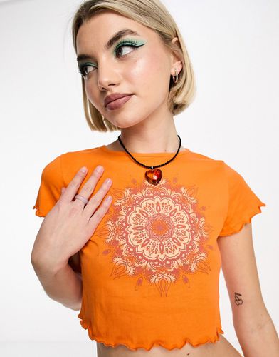 T-shirt raccourci à motif mandala - Tammy Girl - Modalova
