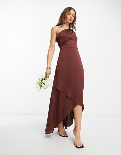 L'invitée - Robe asymétrique longue - Terracotta - Tfnc - Modalova