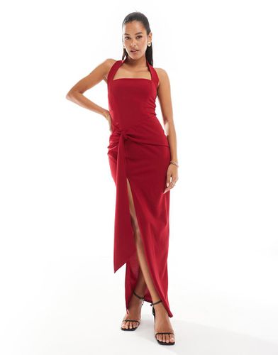 Robe longue à encolure carrée en crêpe - Tfnc - Modalova