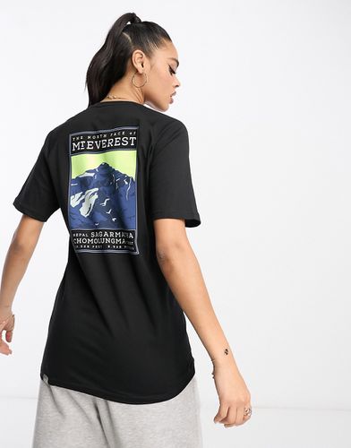 Faces - T-shirt coupe boyfriend avec imprimé Everest au dos - Noir - The North Face - Modalova