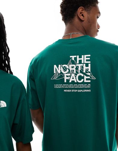 Mountain Sketch - T-shirt oversize avec imprimé au dos - foncé - The North Face - Modalova