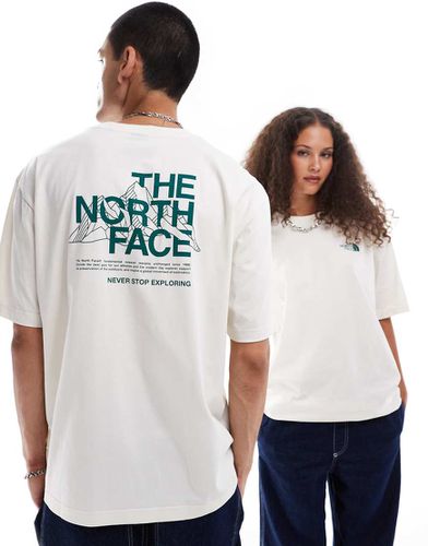 T-shirt oversize avec imprimé dessin montagne au dos - cassé - The North Face - Modalova