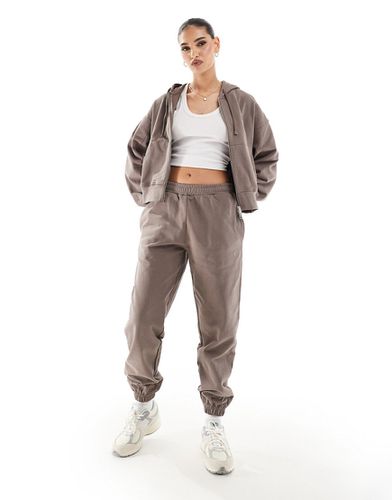 Pantalon de jogging décontracté d'ensemble à logo - Marron - The Couture Club - Modalova