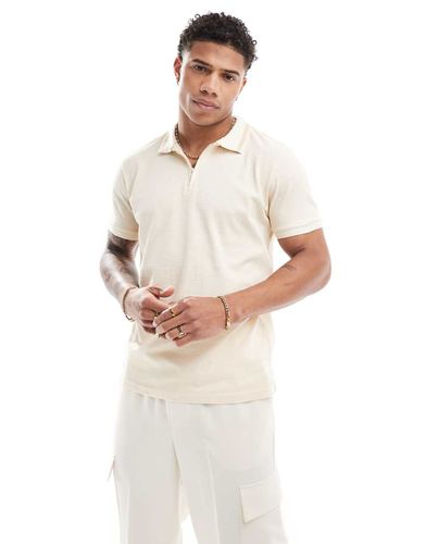 Polo en piqué - Beige - Threadbare - Modalova