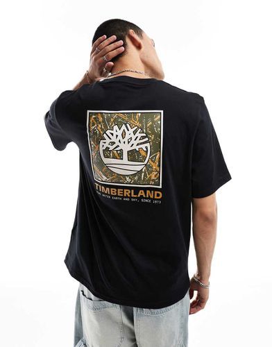 T-shirt avec grand logo arbre imprimé au dos style camouflage - Timberland - Modalova