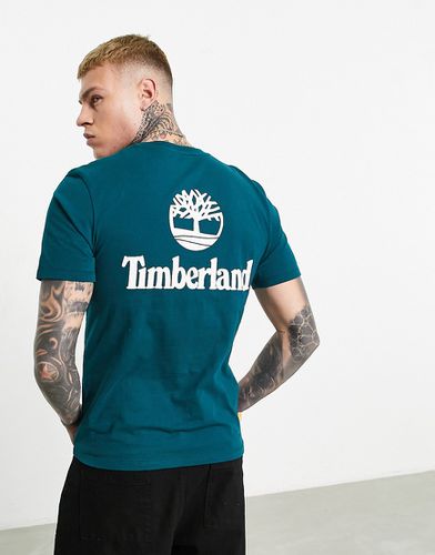 T-shirt imprimé dans le dos - sarcelle - Exclusivité ASOS - Timberland - Modalova