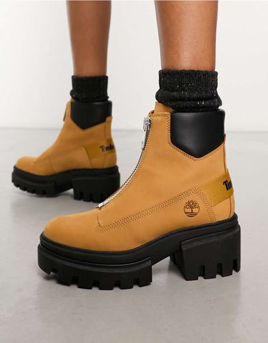 Everleigh - Bottines zippées en cuir nubuck - Blé - Timberland - Modalova