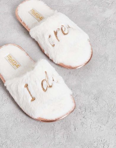 Chaussons de mariage avec inscription I do crew » - Truffle Collection - Modalova