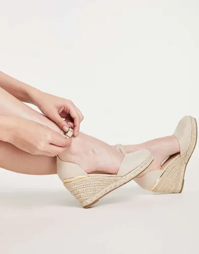 Espadrilles compensées - Beige - Truffle Collection - Modalova