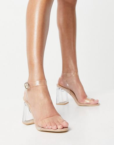 Sandales à talons transparents - Beige - Truffle Collection - Modalova