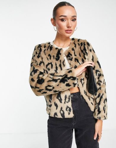 Veste sans col en fausse fourrure - Animal - Unreal Fur - Modalova