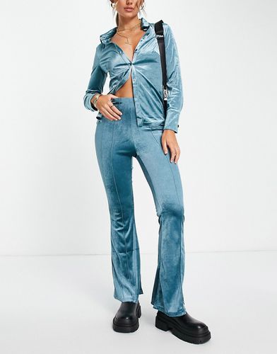 Pantalon d'ensemble large en velours - sarcelle - Urban Threads - Modalova
