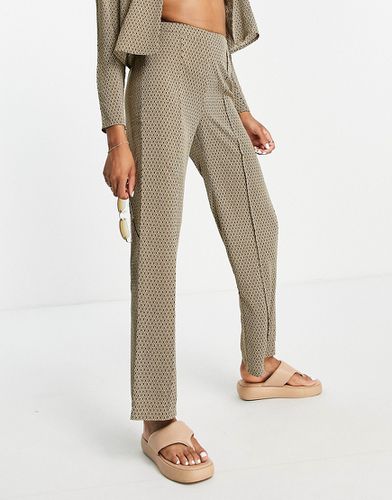 Pantalon large d'ensemble à imprimé abstrait - Urban Threads - Modalova