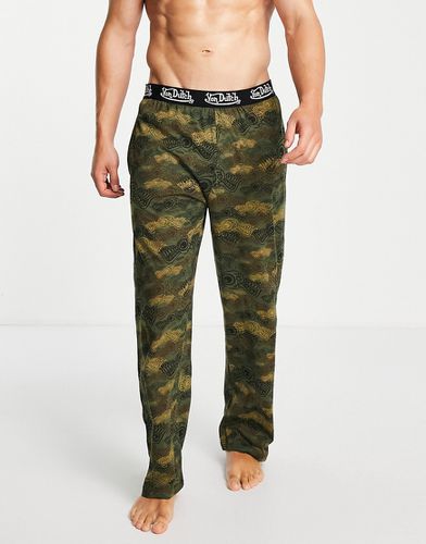 Pantalon confort à imprimé camouflage - Von Dutch - Modalova