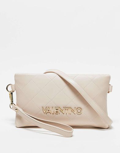 Valentino - Nur Re - Petite pochette matelassée avec dragonne - Écru - Valentino Bags - Modalova