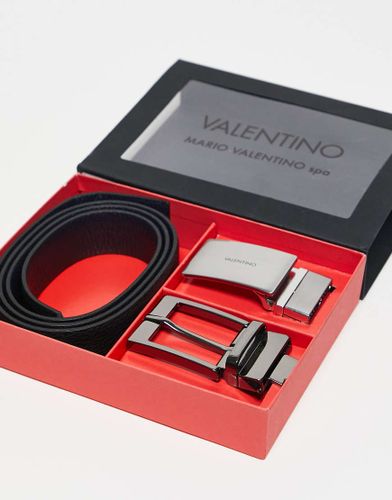 Release - Coffret ceinture réversible et boucle - Bleu marine/ - Valentino Bags - Modalova